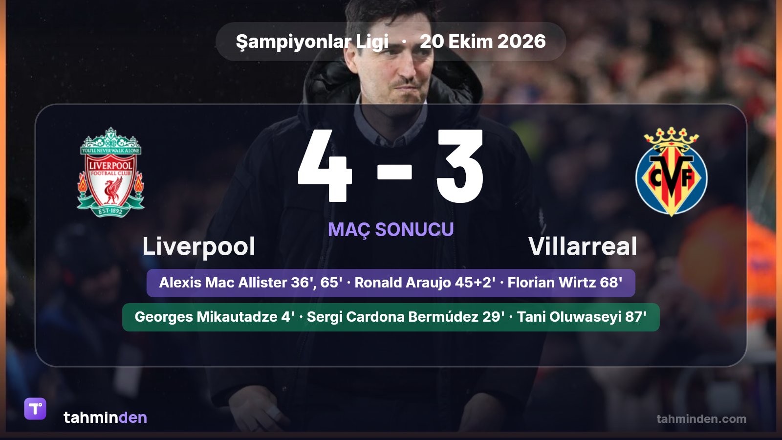 ✍️ Liverpool Teknik Direktörü Andoni Iraola, Villarreal'i 4-3 yendikleri maçın ardından Meksikalı genç…