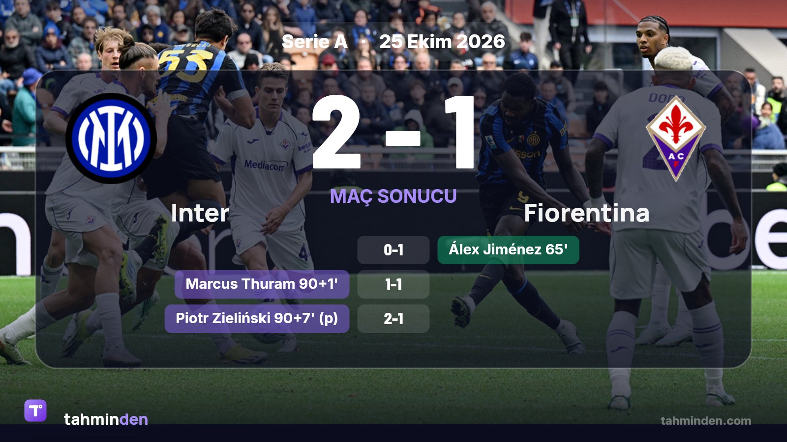 🚀 Serie A'nın 8. haftasında Inter, evinde Fiorentina'yı 2-1 yendi
